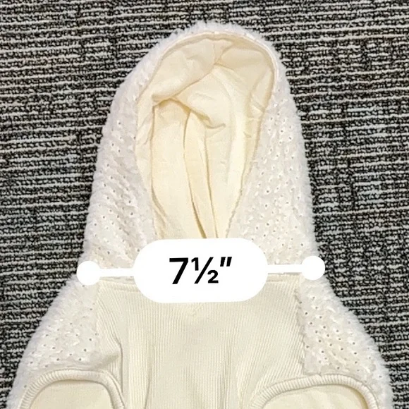 “frisco” Brand Gold Dotted XL Plush Fur Hoodie Offwhite Dog Sweater SKU 224212 - Picture 14 of 17